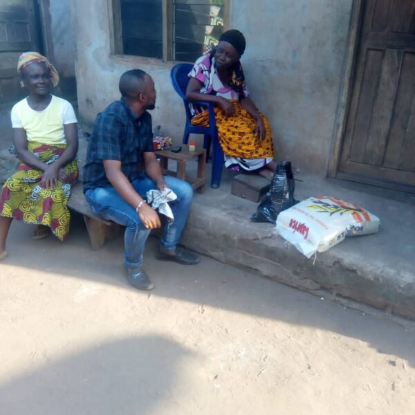 presents some items to village mothers