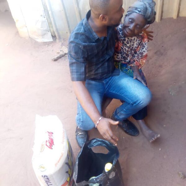 presents some items to village mothers