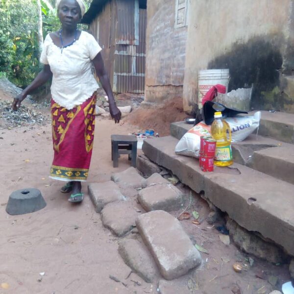 presents some items to village mothers